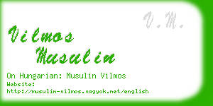 vilmos musulin business card